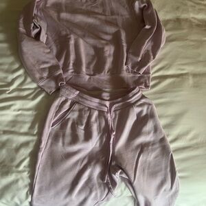 Lavender Sweatshirt and Jogger Set